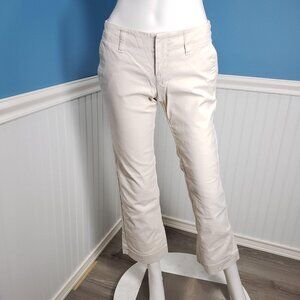 Gap Stretch Women`s Cropped Trouser Pants beige sz 0R